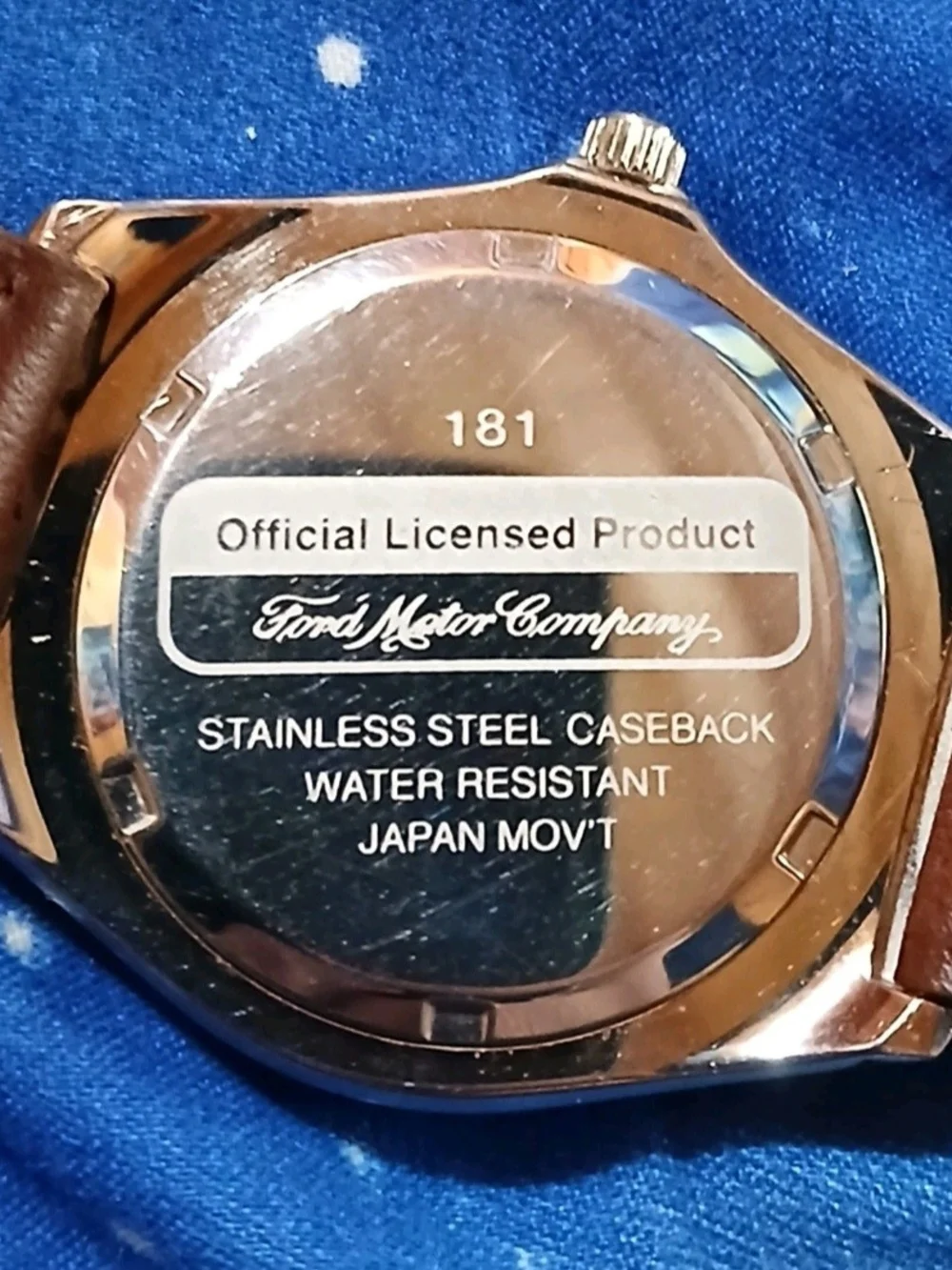 ​Vintage Ford Motor Co Mercury Wristwatch Official Licensed Leather Strap Watch